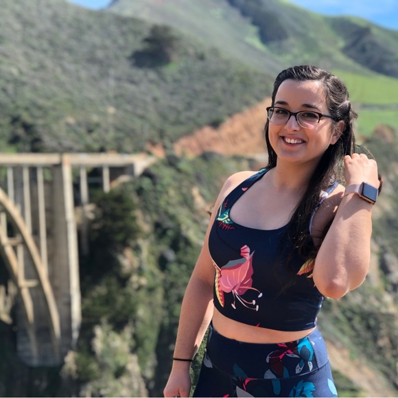 JoyLab Tropical Print Longline Sports Bra | Size Small - Picture 2 of 6